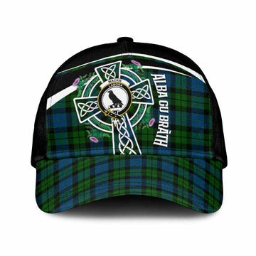 MacKie (McKie) Tartan Crest Classic Cap Scottish Thistle Celtic Cross Alba Gu Brath