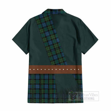 MacKie (McKie) Tartan Crest Cotton Hawaiian Shirt Kilt Costume Style
