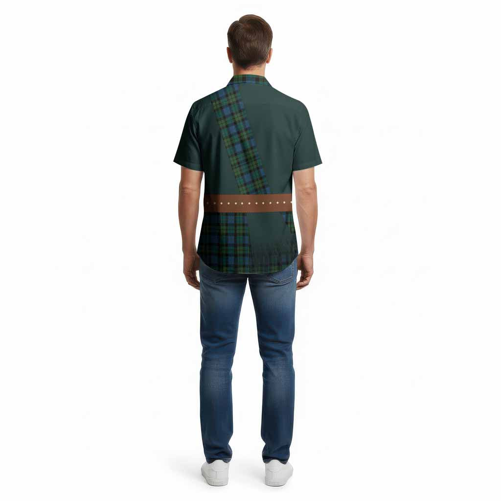 MacKie (McKie) Tartan Crest Cotton Hawaiian Shirt Kilt Costume Style