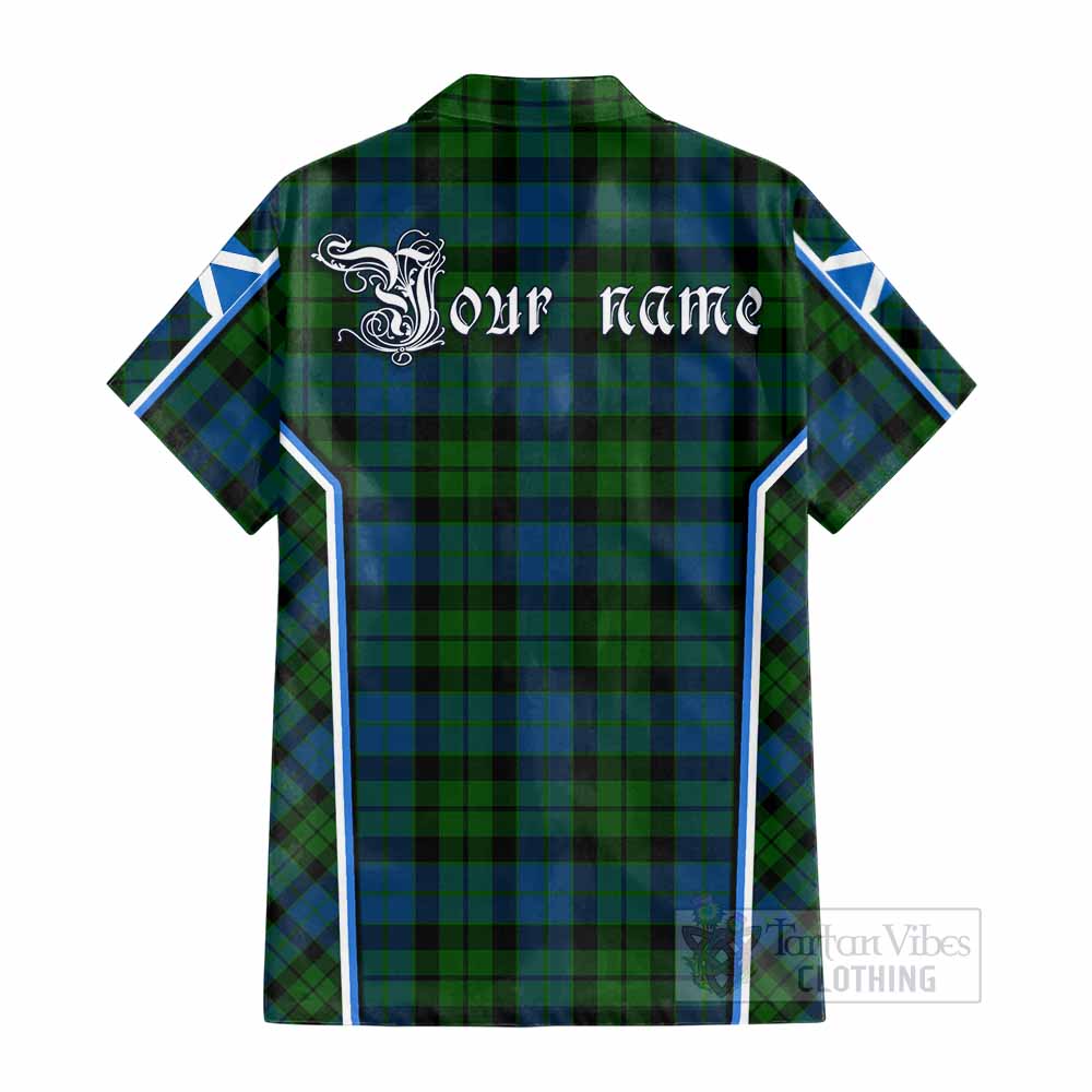 MacKie (McKie) Tartan Crest Cotton Hawaiian Shirt Scotland Coat of Arm Flag Style - Tartan Vibes Clothing