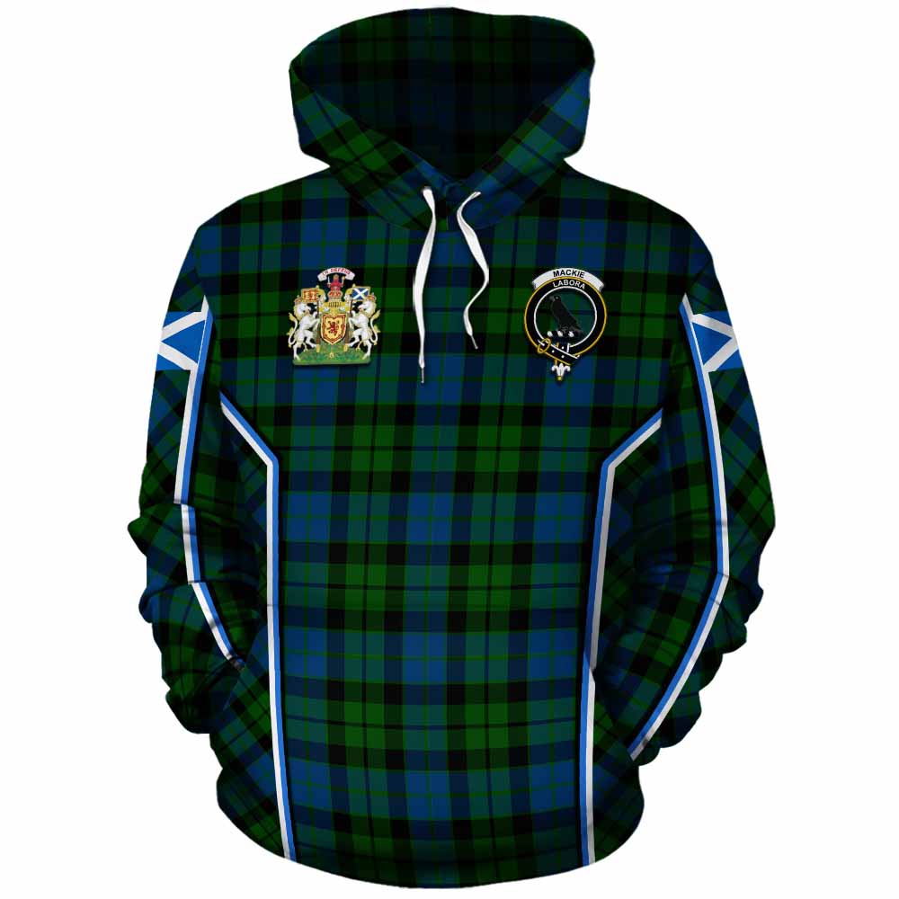 MacKie (McKie) Tartan Crest Cotton Hoodie Scotland Coat of Arm Flag Style - Tartan Vibes Clothing