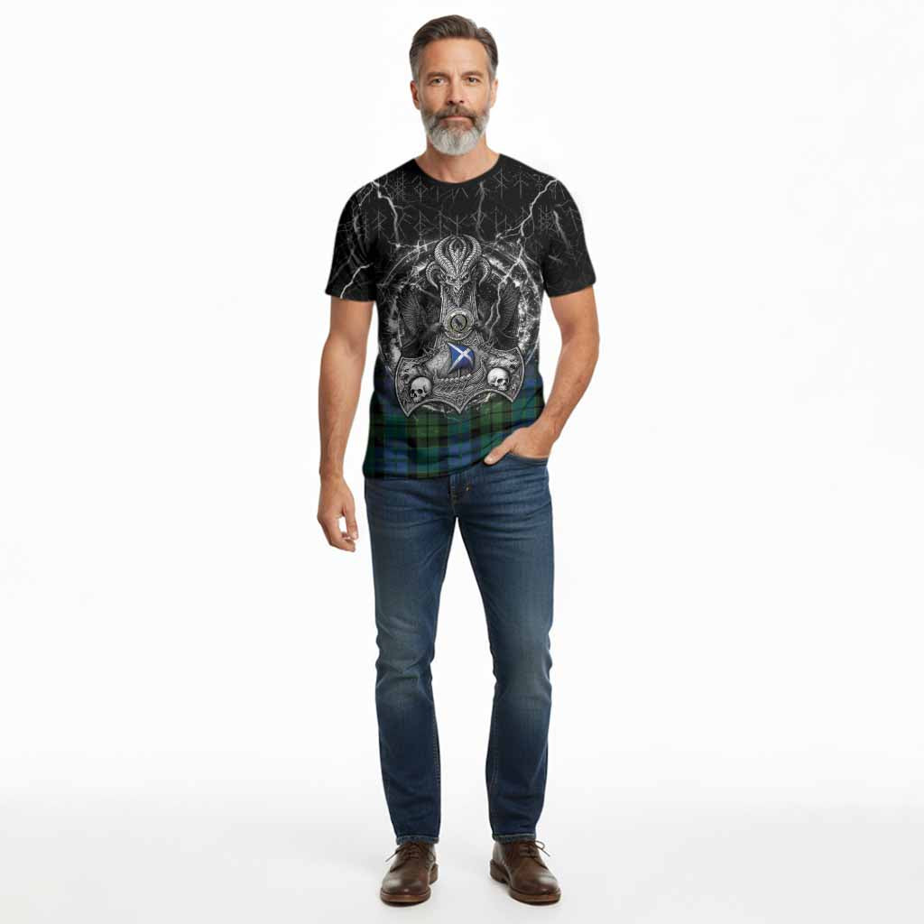 MacKie (McKie) Tartan Crest Cotton T-shirt Celtic Odin's Raven Legacy