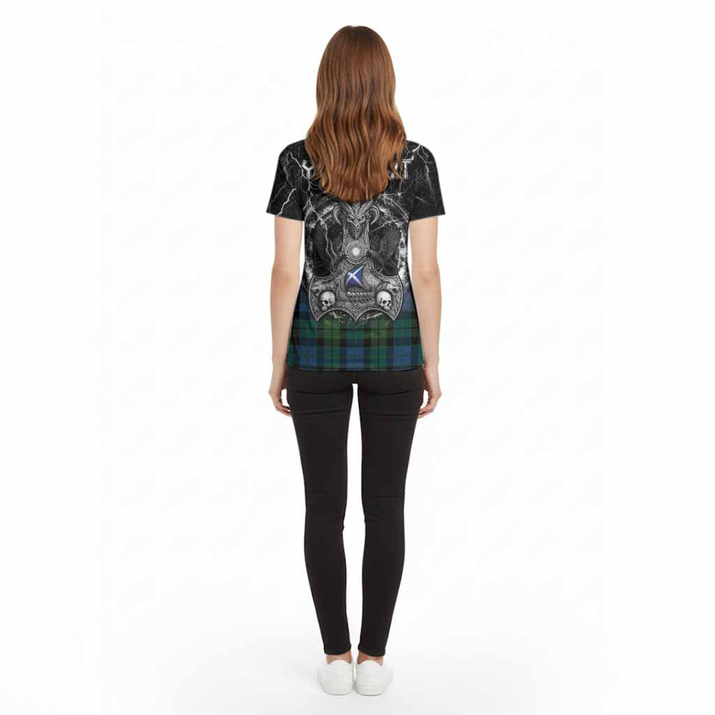 MacKie (McKie) Tartan Crest Cotton T-shirt Celtic Odin's Raven Legacy
