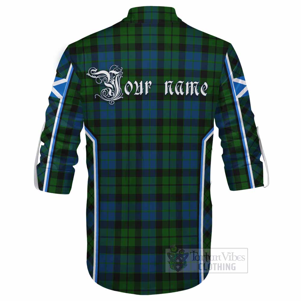 MacKie (McKie) Tartan Crest Ghillie Kilt Shirt Scotland Coat of Arm Flag Style - Tartan Vibes Clothing