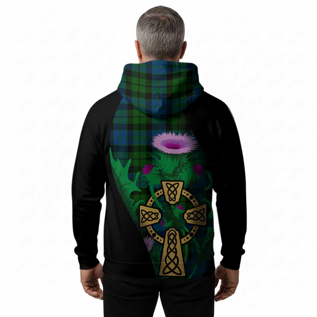 MacKie (McKie) Tartan Crest Hoodie Celtic Cross Thistle Flowers