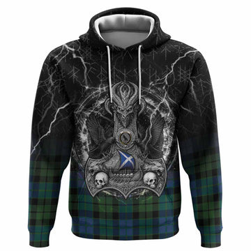 MacKie (McKie) Tartan Crest Hoodie Celtic Odin's Raven Legacy