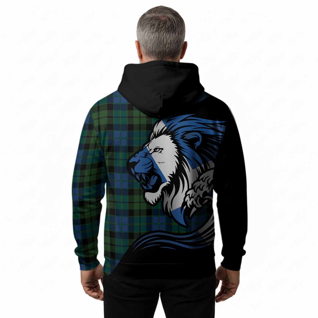 MacKie (McKie) Tartan Crest Hoodie Scottish Golden Lions Wave Flow