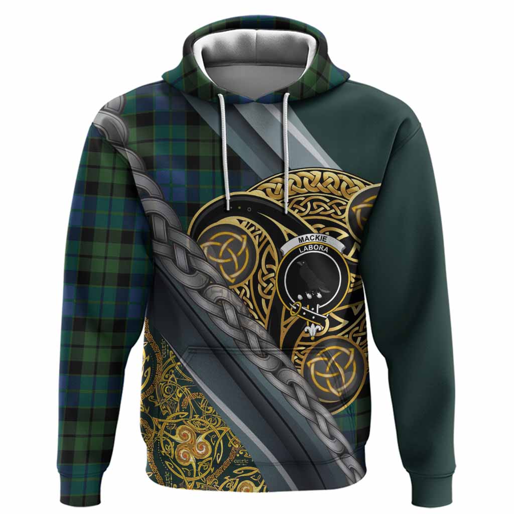 MacKie (McKie) Tartan Crest Hoodie Scottish Triskele Celtic