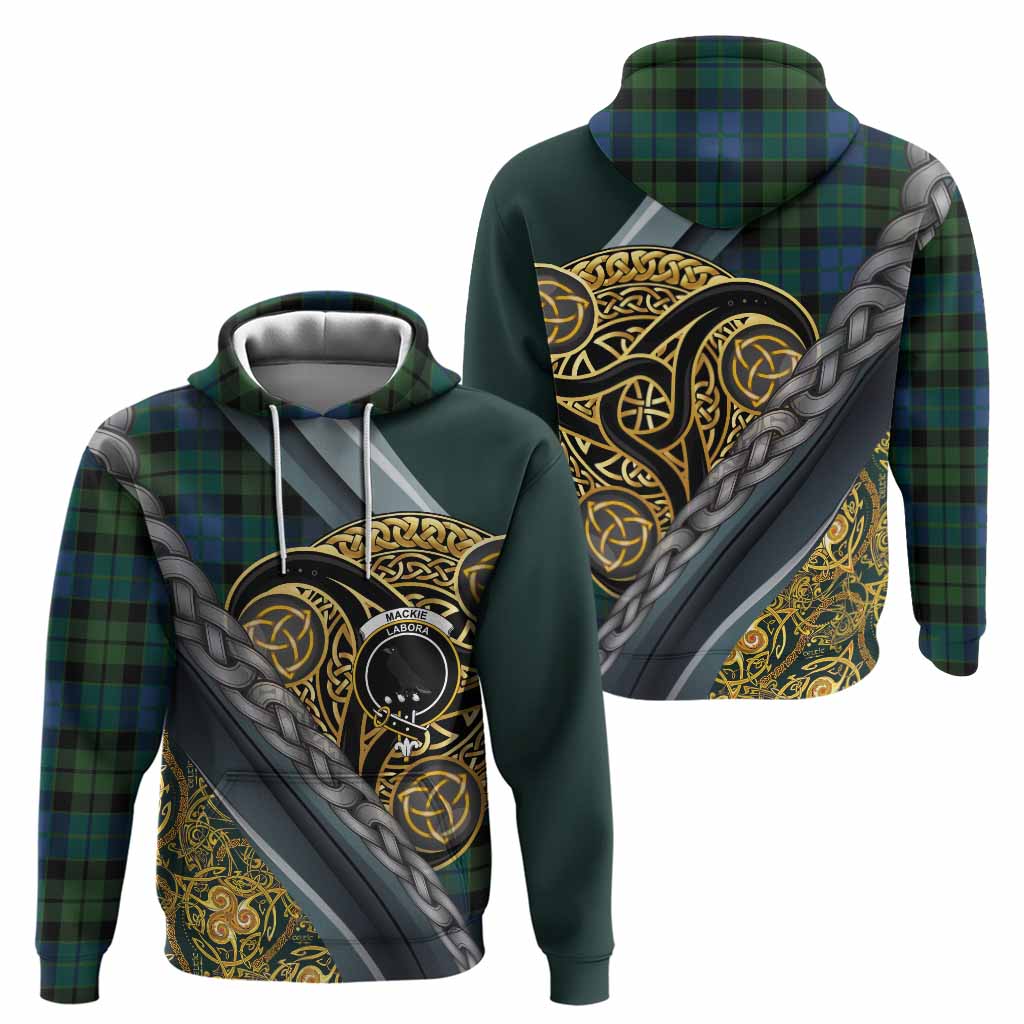 MacKie (McKie) Tartan Crest Hoodie Scottish Triskele Celtic