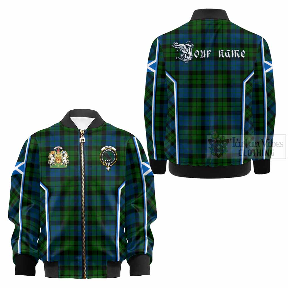 MacKie (McKie) Tartan Crest Kid Bomber Jacket Scotland Coat of Arm Flag Style - Tartan Vibes Clothing