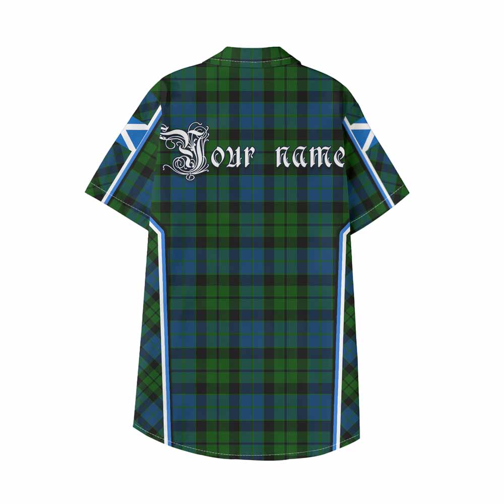 MacKie (McKie) Tartan Crest Kid Hawaiian Shirt Scotland Coat of Arm Flag Style - Tartan Vibes Clothing