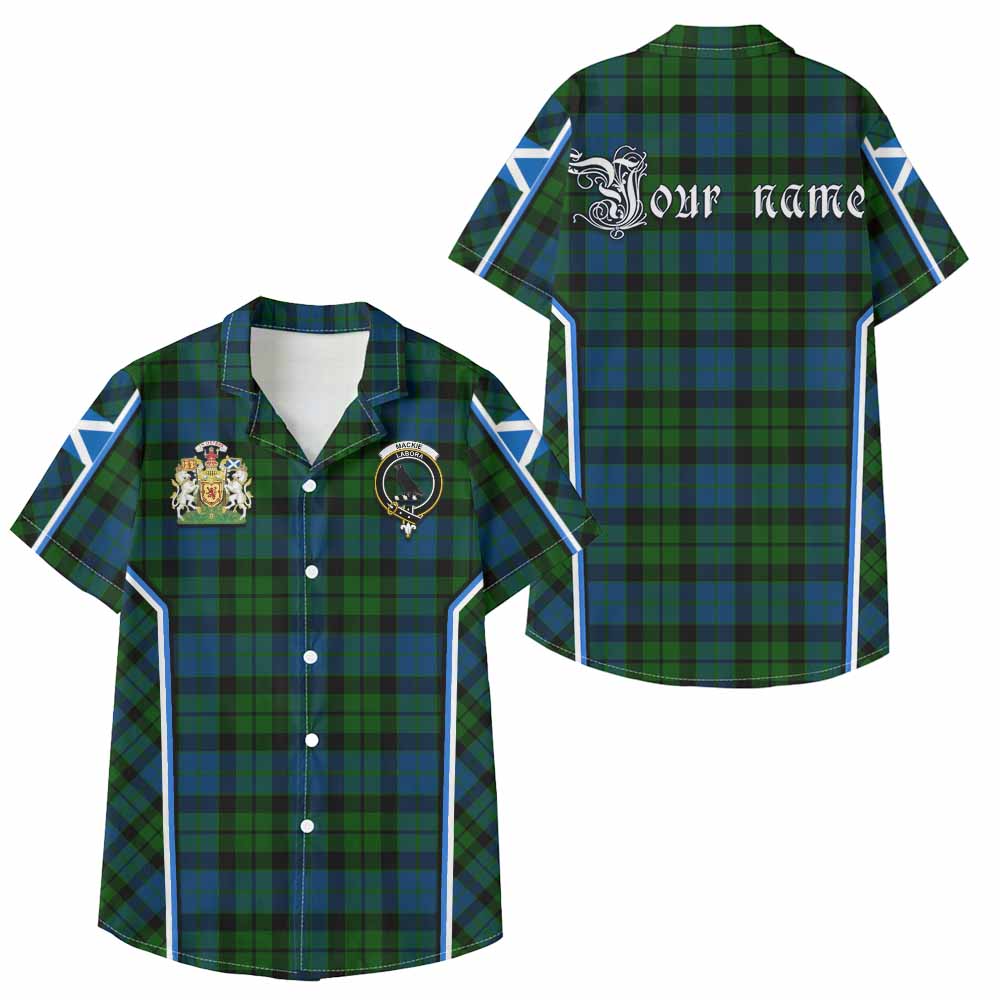 MacKie (McKie) Tartan Crest Kid Hawaiian Shirt Scotland Coat of Arm Flag Style - Tartan Vibes Clothing
