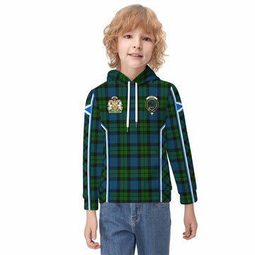 MacKie (McKie) Tartan Crest Kid Hoodie Scotland Coat of Arm Flag Style - Tartan Vibes Clothing