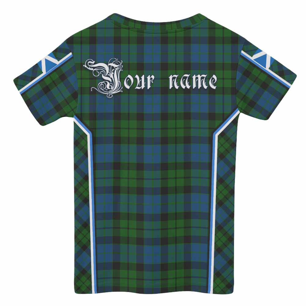 MacKie (McKie) Tartan Crest Kid T-shirt Scotland Coat of Arm Flag Style - Tartan Vibes Clothing