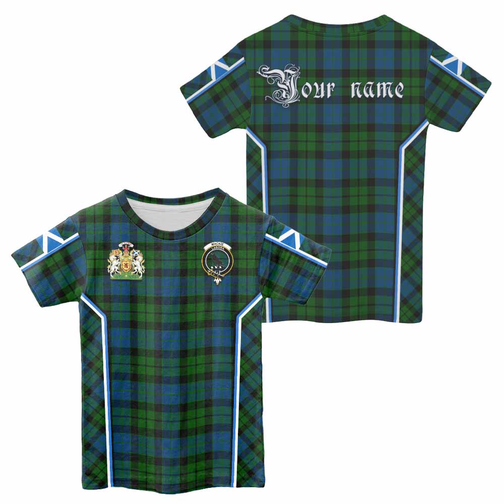 MacKie (McKie) Tartan Crest Kid T-shirt Scotland Coat of Arm Flag Style - Tartan Vibes Clothing