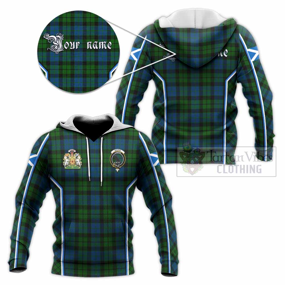 MacKie (McKie) Tartan Crest Knitted Hoodie Scotland Coat of Arm Flag Style - Tartan Vibes Clothing