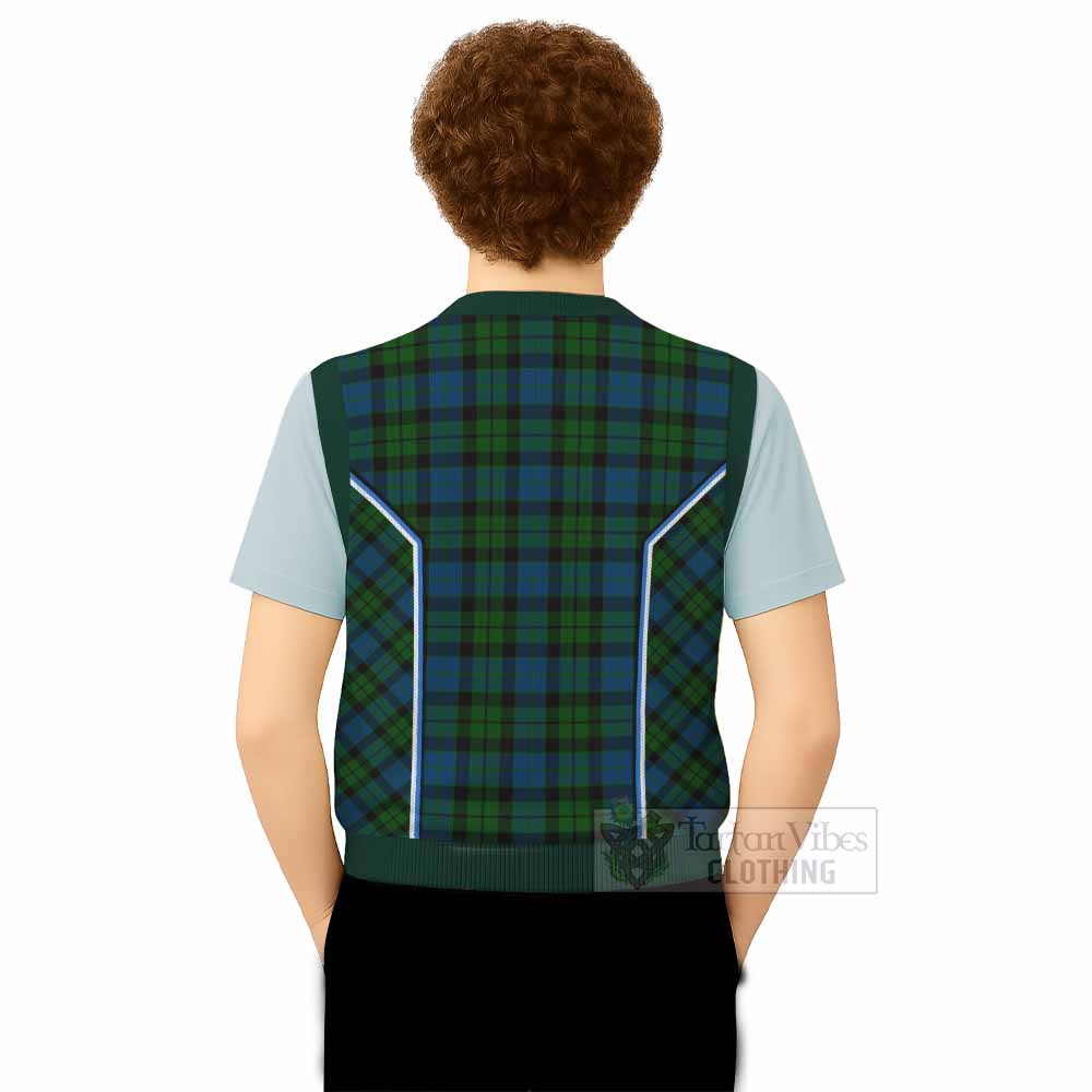 MacKie (McKie) Tartan Crest Knitted V-Neck Vest Scotland Coat of Arm Flag Style - Tartan Vibes Clothing