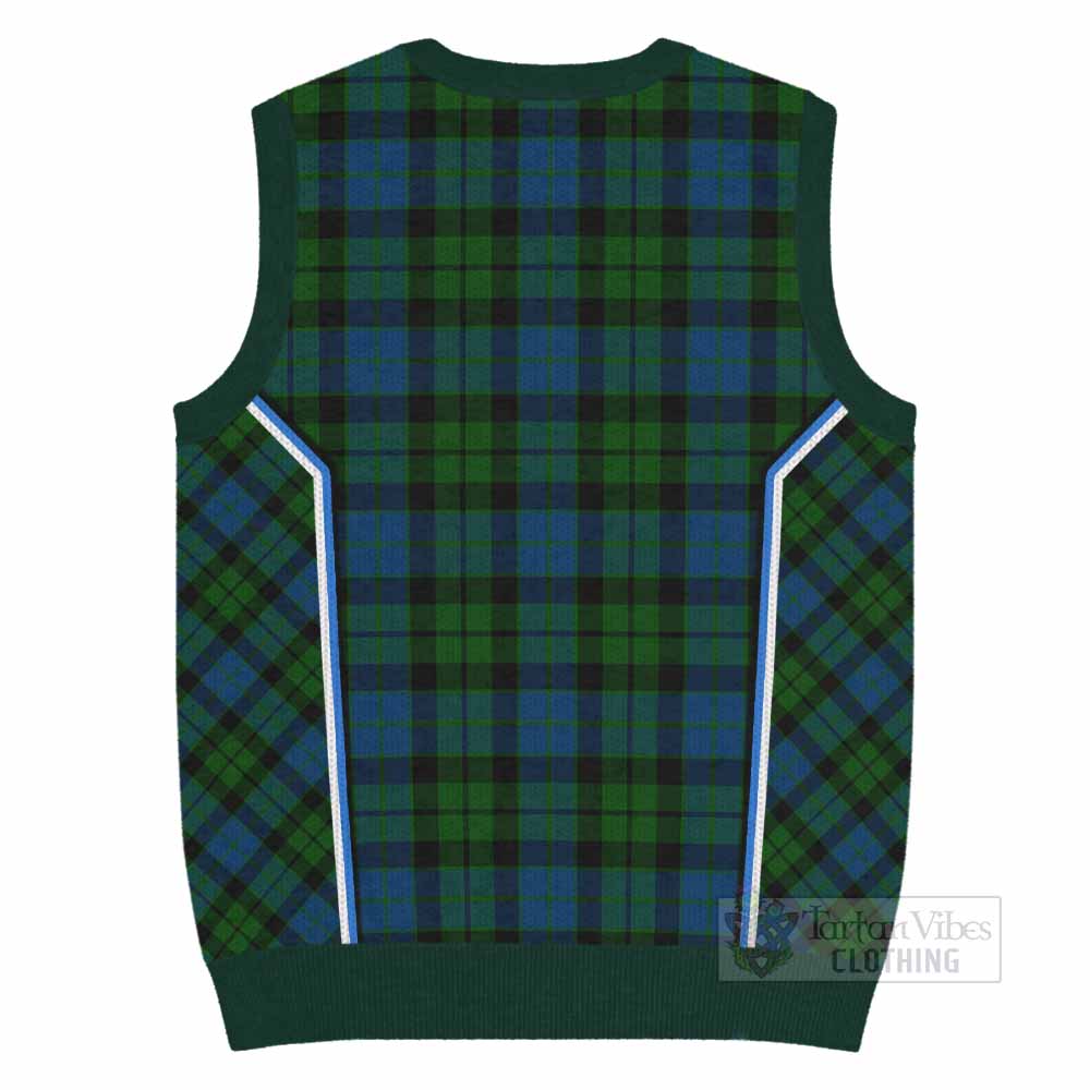 MacKie (McKie) Tartan Crest Knitted V-Neck Vest Scotland Coat of Arm Flag Style - Tartan Vibes Clothing