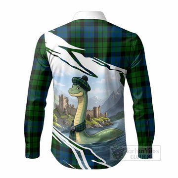 MacKie (McKie) Tartan Crest Loch Ness Monster Scottish Heritage Art Long Sleeve Button Shirts