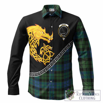 MacKie (McKie) Tartan Crest Long Sleeve Button Shirts Legendary Dragon Knot Half Style