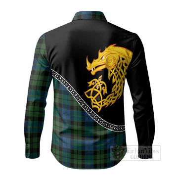 MacKie (McKie) Tartan Crest Long Sleeve Button Shirts Legendary Dragon Knot Half Style