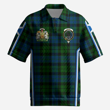 MacKie (McKie) Tartan Crest Men’s Polo Sweater Top Scotland Coat of Arm Flag Style