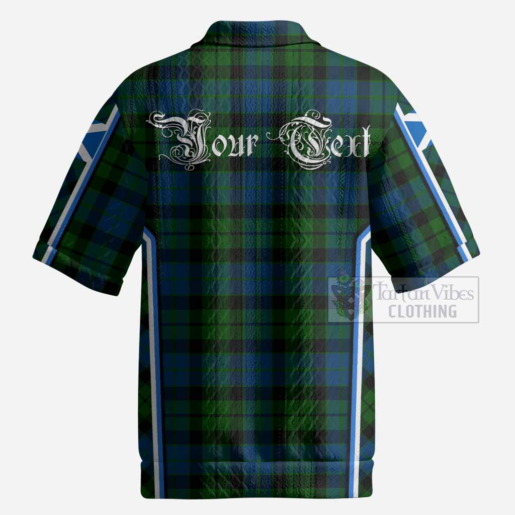 MacKie (McKie) Tartan Crest Men’s Polo Sweater Top Scotland Coat of Arm Flag Style