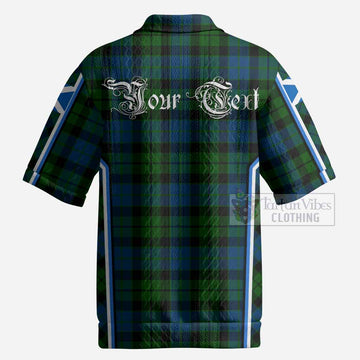 MacKie (McKie) Tartan Crest Men’s Polo Sweater Top Scotland Coat of Arm Flag Style