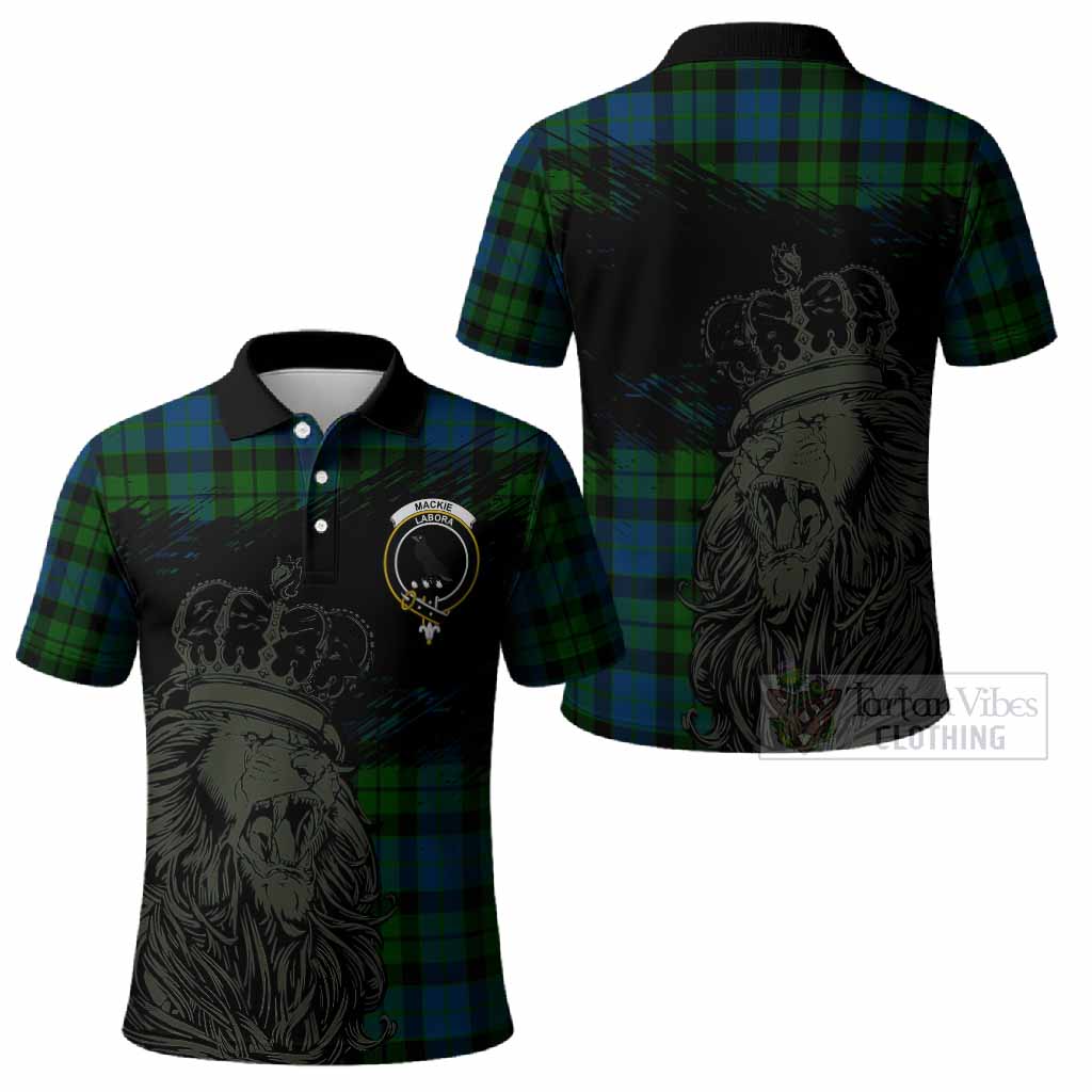 MacKie (McKie) Tartan Crest Polo Shirt Crowned Lion Heritage Style