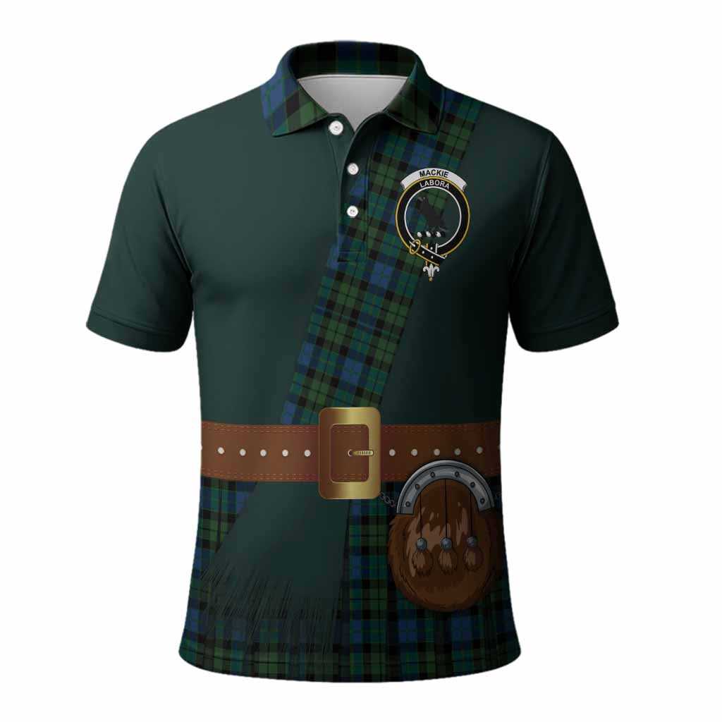 MacKie (McKie) Tartan Crest Polo Shirt Kilt Costume Style