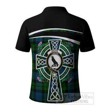 MacKie (McKie) Tartan Crest Polo Shirt Scottish Thistle Celtic Cross Alba Gu Brath