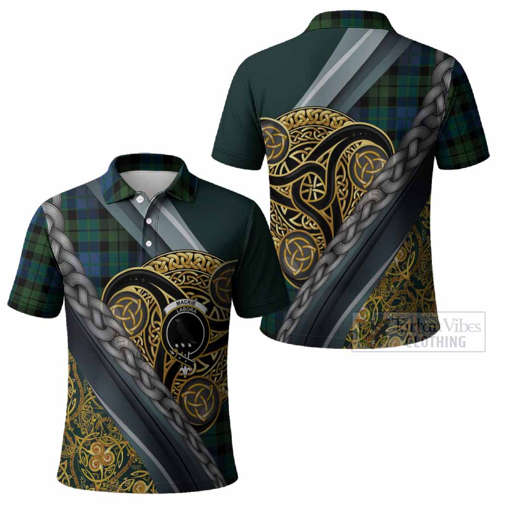 MacKie (McKie) Tartan Crest Polo Shirt Scottish Triskele Celtic