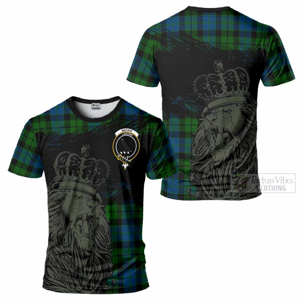 MacKie (McKie) Tartan Crest T-Shirt Crowned Lion Heritage Style