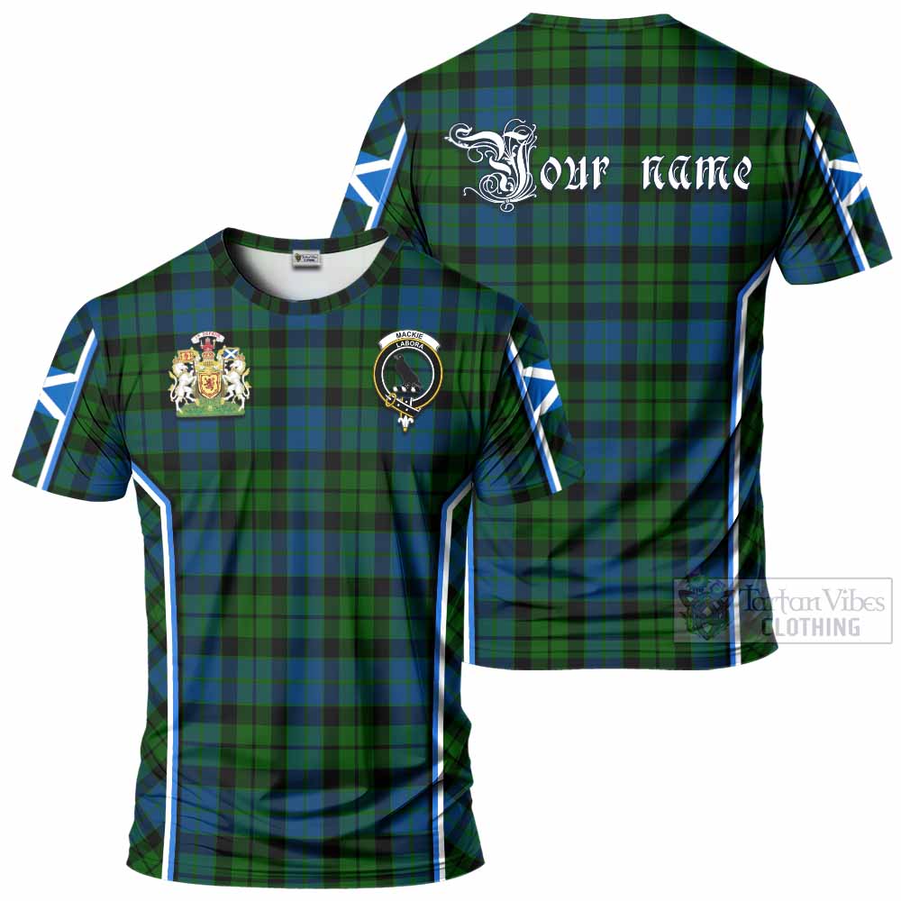 MacKie (McKie) Tartan Crest T-shirt Scotland Coat of Arm Flag Style - Tartan Vibes Clothing
