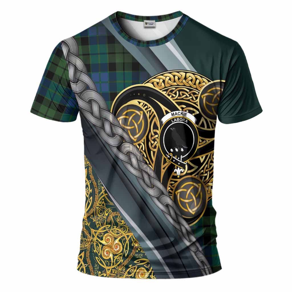 MacKie (McKie) Tartan Crest T-Shirt Scottish Triskele Celtic