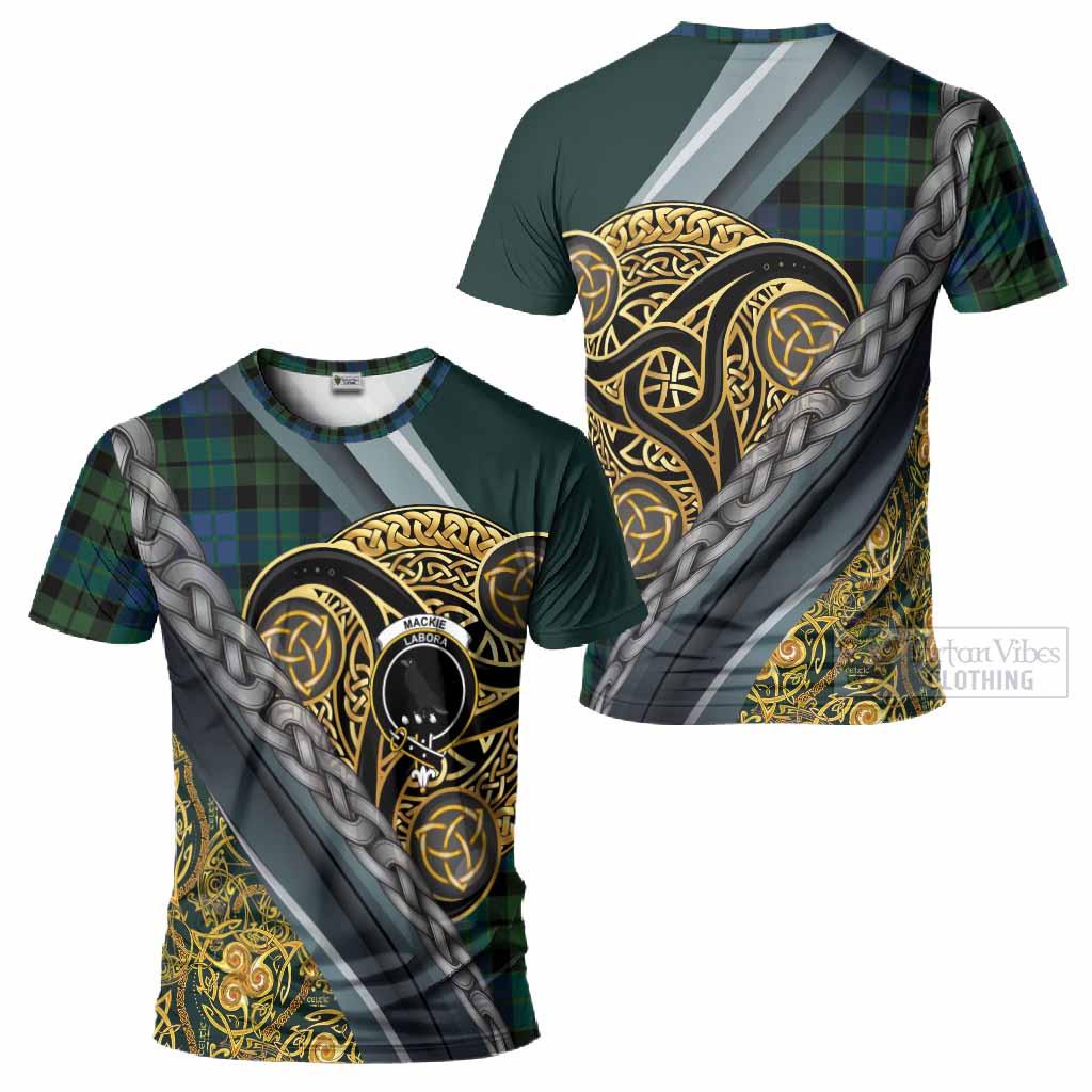 MacKie (McKie) Tartan Crest T-Shirt Scottish Triskele Celtic