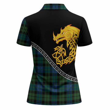 MacKie (McKie) Tartan Crest Women Polo Shirt Legendary Dragon Knot Half Style