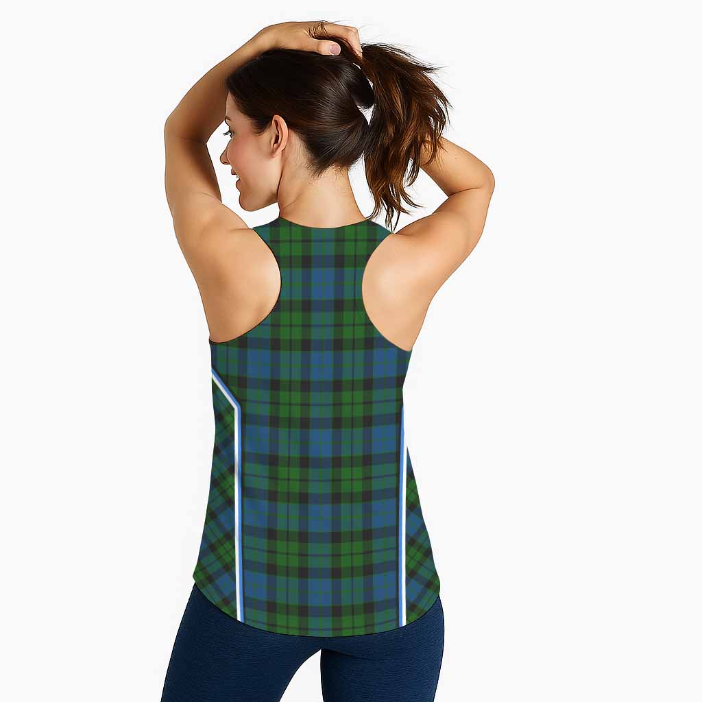 MacKie (McKie) Tartan Crest Women Racerback Tanks Scotland Coat of Arm Flag Style - Tartan Vibes Clothing