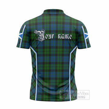 MacKie (McKie) Tartan Crest Zipper Polo Shirt Scotland Coat of Arm Flag Style