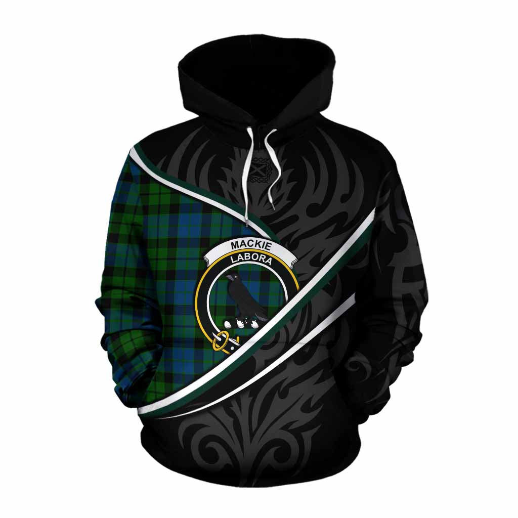 MacKie (McKie) Tartan Family Crest Cotton Hoodie Celtic Scottish Thistle Floral - Tartan Vibes Clothing