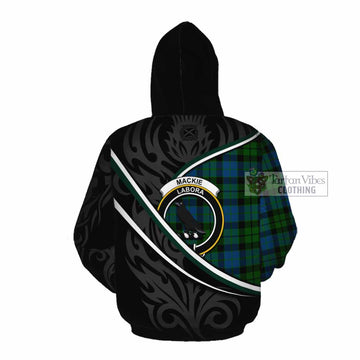 MacKie (McKie) Tartan Family Crest Cotton Hoodie Celtic Scottish Thistle Floral - Tartan Vibes Clothing