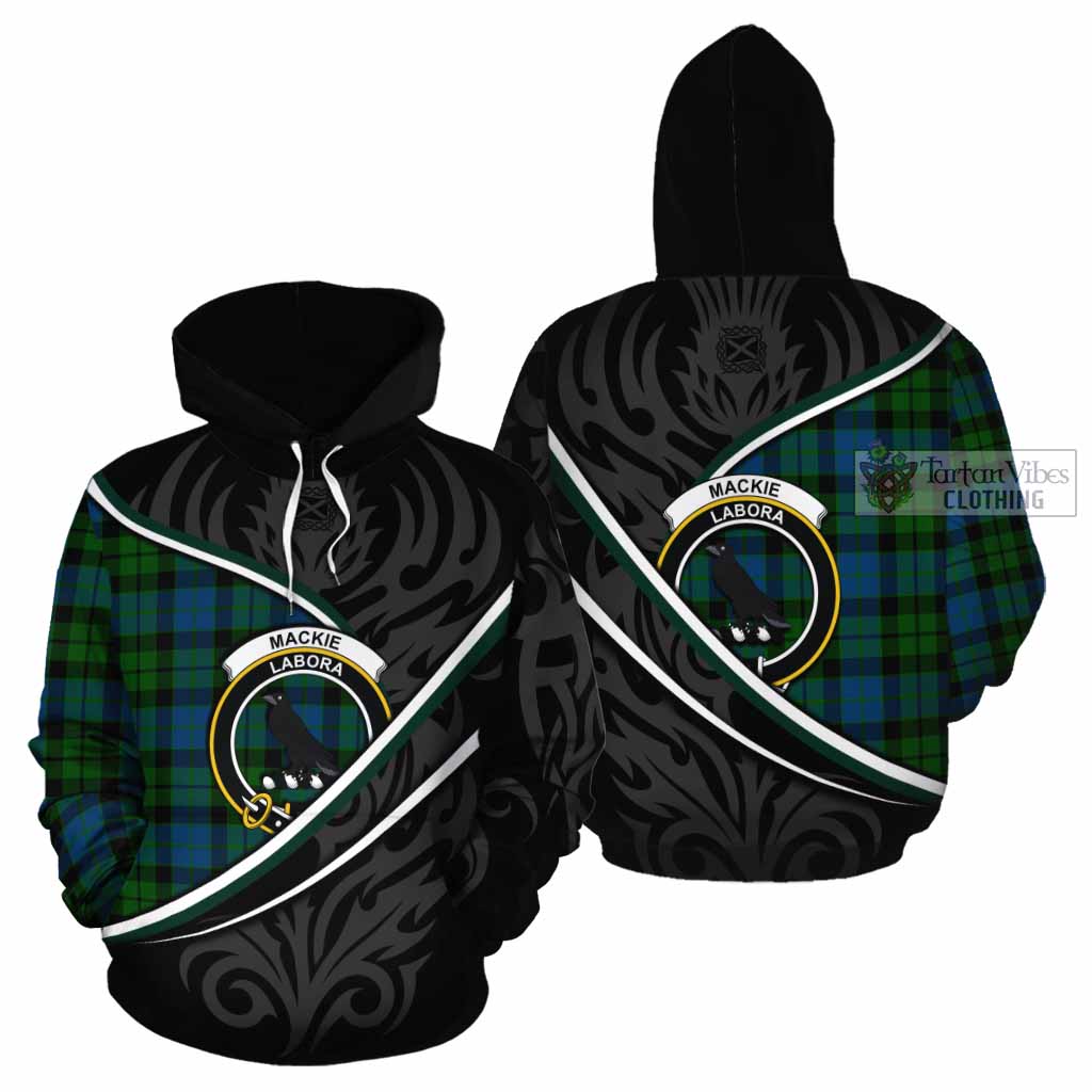 MacKie (McKie) Tartan Family Crest Cotton Hoodie Celtic Scottish Thistle Floral - Tartan Vibes Clothing