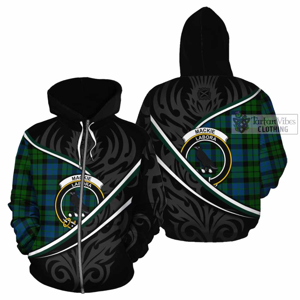 MacKie (McKie) Tartan Family Crest Cotton Hoodie Celtic Scottish Thistle Floral - Tartan Vibes Clothing