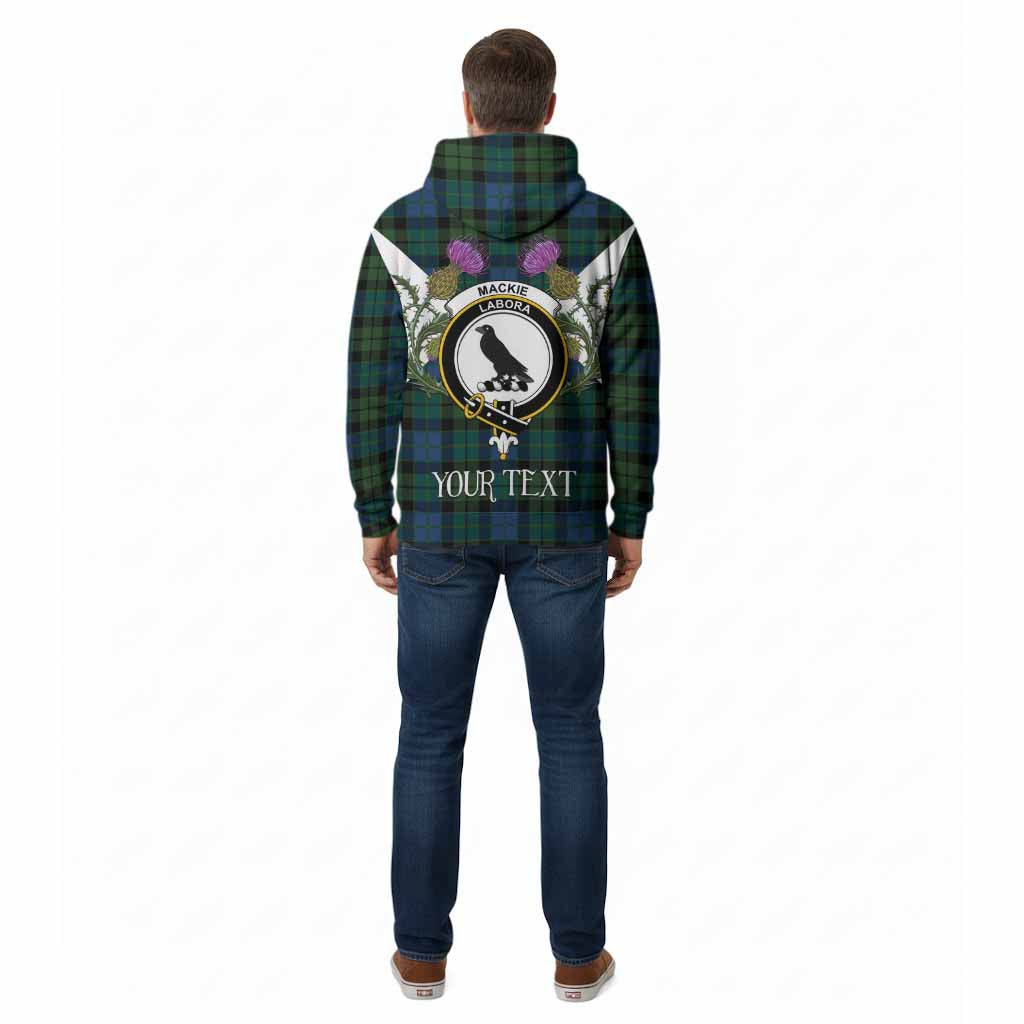 MacKie (McKie) Tartan Family Crest Cotton Hoodie Scottish Burns Night Thistle Floral