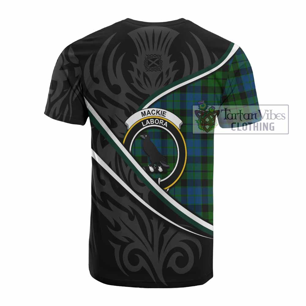 MacKie (McKie) Tartan Family Crest Cotton T-shirt Celtic Scottish Thistle Floral - Tartan Vibes Clothing