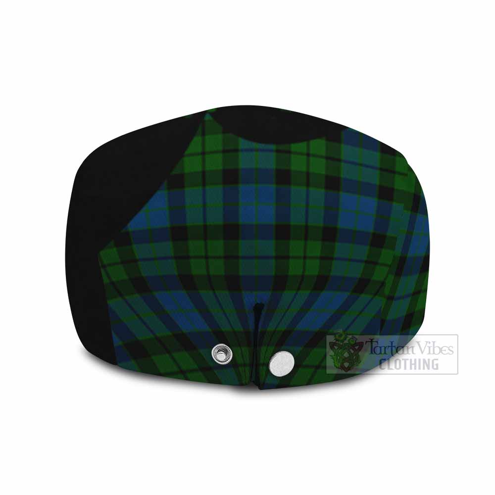 MacKie (McKie) Tartan Family Crest Flat Cap, Jeff Cap Scotland Thistle Floral