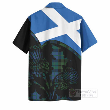 MacKie (McKie) Tartan Family Crest Hawaiian Shirt Scotland Thistle Floral Flag Style
