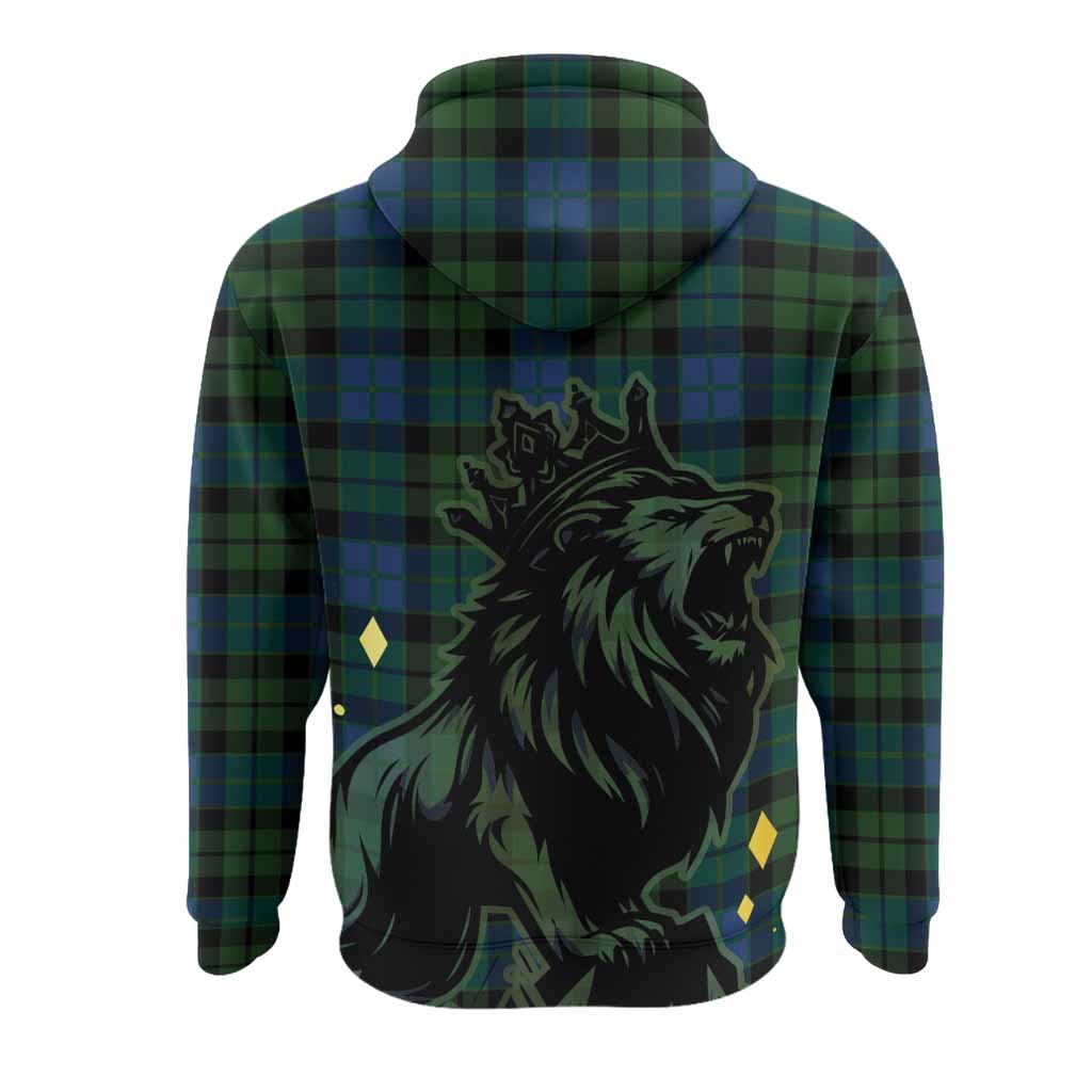 MacKie (McKie) Tartan Family Crest Hoodie Crowned Lion Roaring