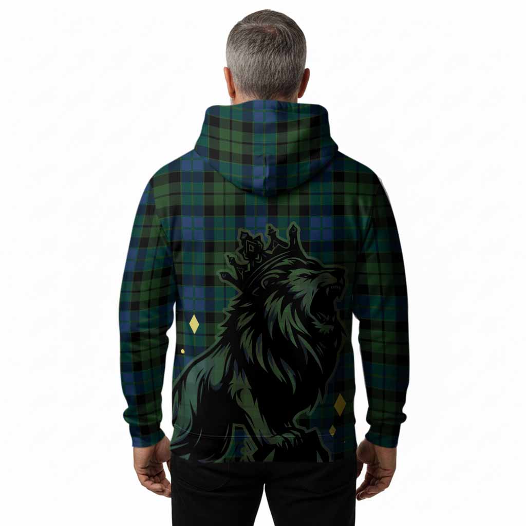 MacKie (McKie) Tartan Family Crest Hoodie Crowned Lion Roaring