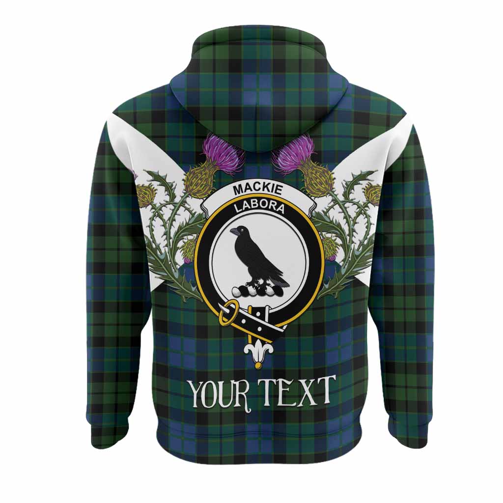 MacKie (McKie) Tartan Family Crest Hoodie Scottish Burns Night Thistle Floral